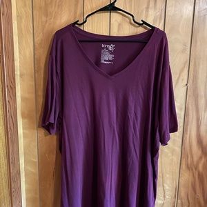 Plum colored Terra & Sky T-shirt in 3X